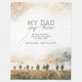 Min pappa min hjälte present till pappa från barne fleecefilt