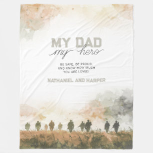 Min pappa min hjälte present till pappa från barne fleecefilt