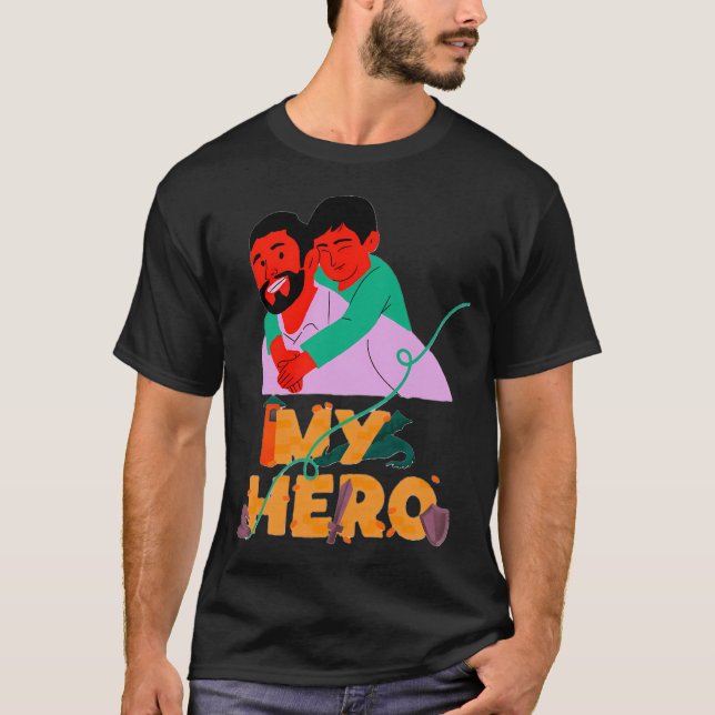 Min Pappa Min Hjälte T Shirt (Framsida)