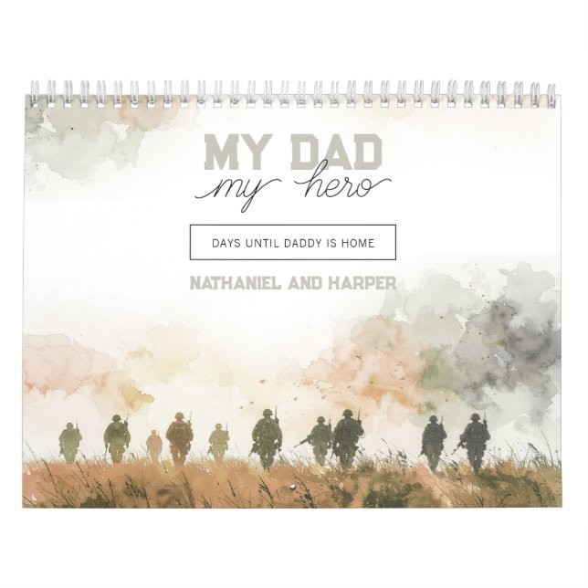 Min Pappa Min Hjälte Utplacering Nedräkning för Ba Kalender (Omslag)