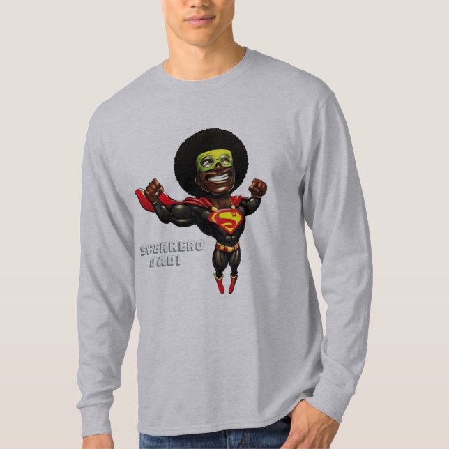 Min pappa, min superhjälte t shirt (Framsida)