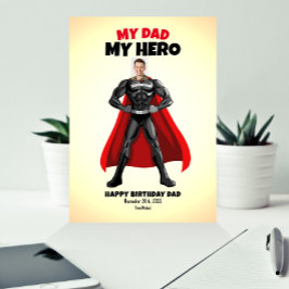 Min Pappa My Hero Funny Birthday Kort