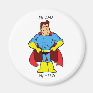 Min Pappa My Hero SuperHero Magnet