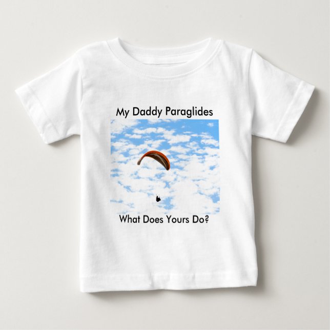 Min pappa Paraglides - gör vad Din? T Shirt (Framsida)