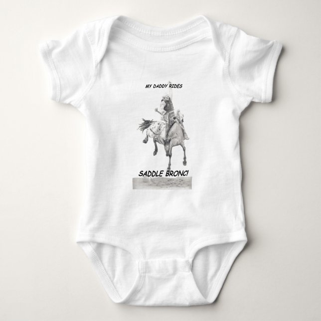 Min pappa Rides Saddle bronc T-shirt (Framsida)