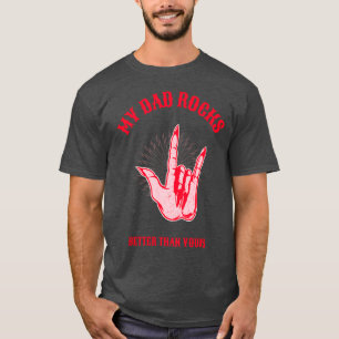 Min pappa rockar bättre än din fadersdags-tröja t shirt