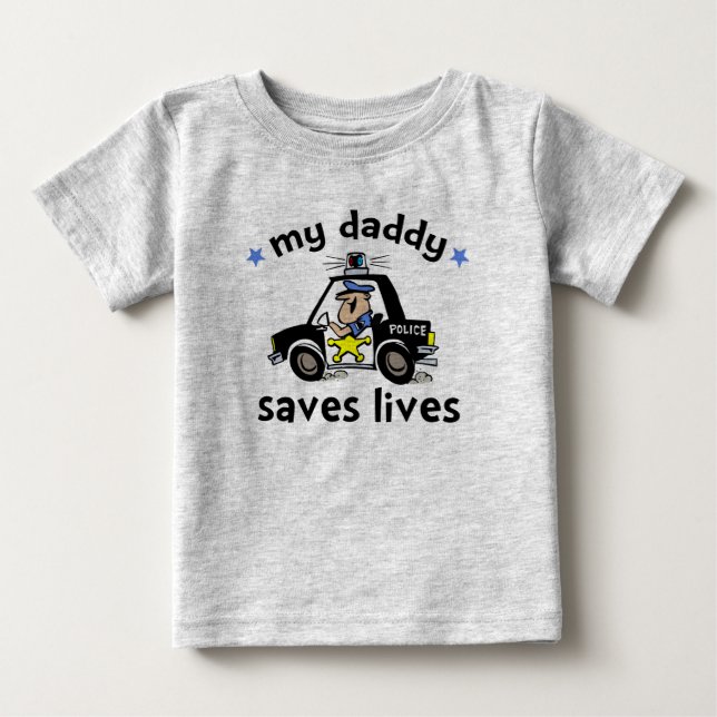 Min pappa Saves Lives T Shirt (Framsida)