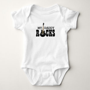 "Min pappa Sten!" med elektrisk gitarr Baby Bodysu T Shirt
