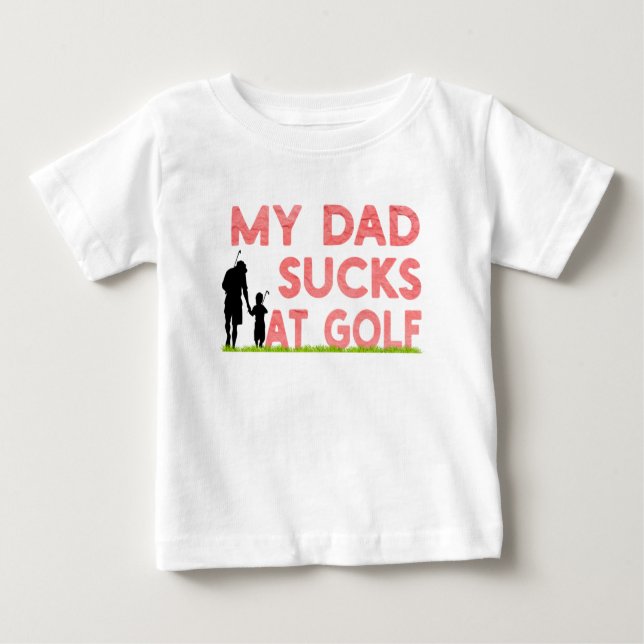 Min pappa suckar på golf t-shirt (Framsida)