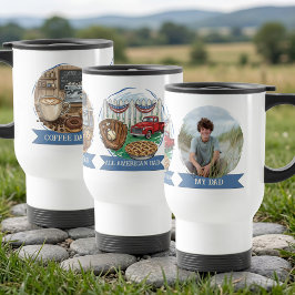 Min pappas kaffe och allamerikanskt foto resemugg