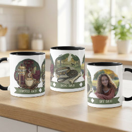 Min pappas kaffe- och hundälskare | Fars dag foto Mugg