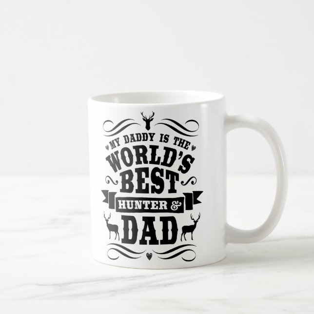 Min pappavärlds bäst jägare & pappa kaffemugg (Höger)