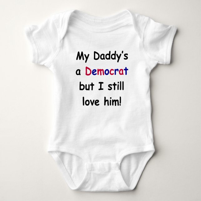 Min pappor en demokrat tee shirt (Framsida)