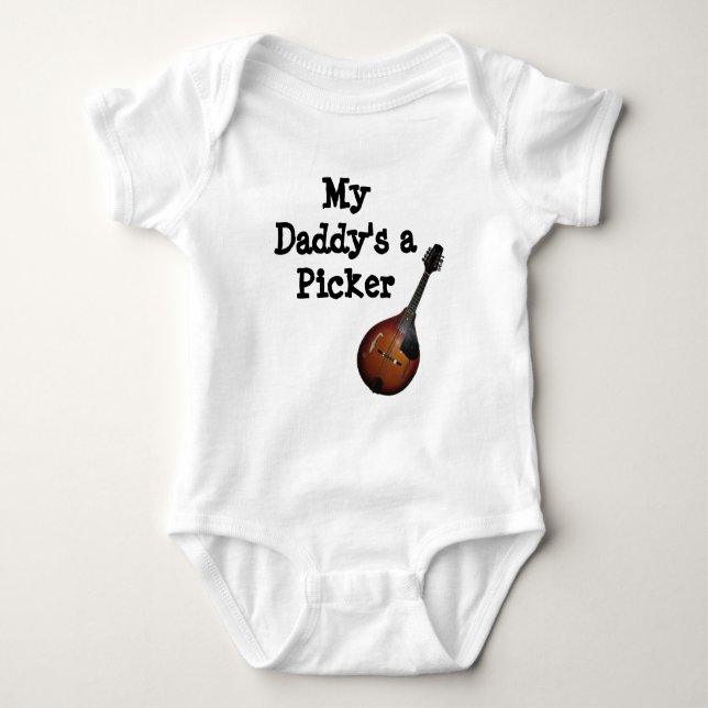 Min pappor en MandolinPicker Tee (Framsida)