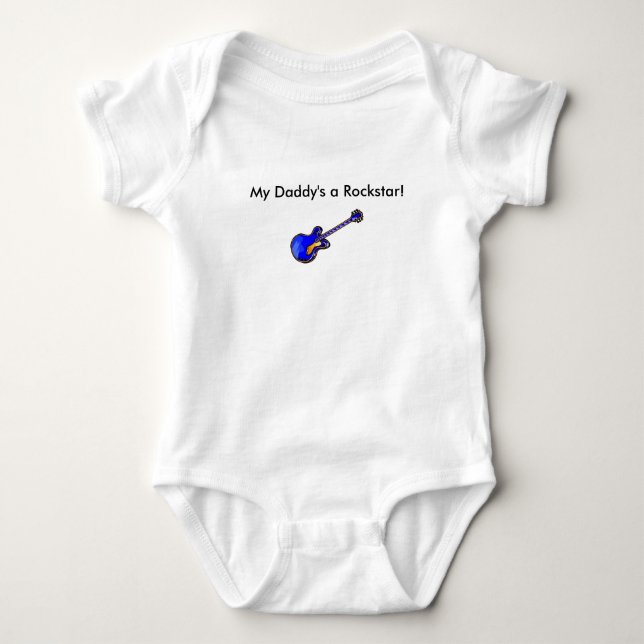 "Min pappor en Rockstar!", Begynna Romper T-shirt (Framsida)