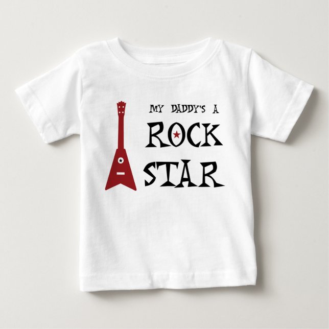 Min Pappor en Rockstjärna! Tee Shirt (Framsida)