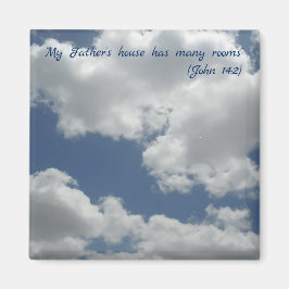 Min Pappor har många rum Bible Verse Magnet