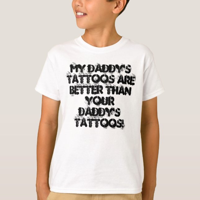 Min pappor tatuerar unget-shirt.en t shirt (Framsida)
