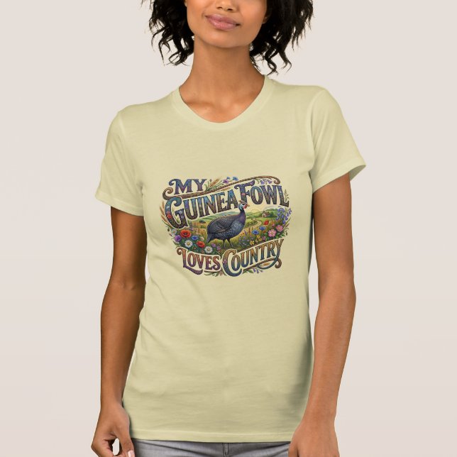 Min Pärlhöna älskar landsbygds t-shirt (Framsida)