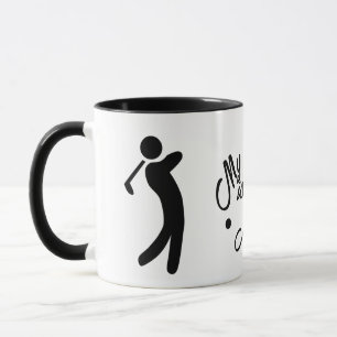 MIN PASSION är golf. Redigerbar text Mugg