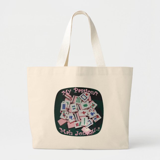 min passionmah-jongg hänger lös jumbo tygkasse (Framsidan)