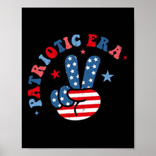 Min patriotiska era 4:e juli Röda vitt och Poster