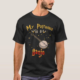 Min Patronus är en banjo Halloween Magic Hund älsk T Shirt