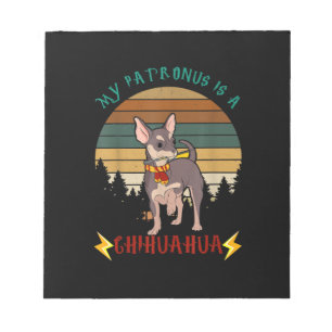 Min Patronus är en Chihuahua Funny Gift Hund älska Anteckningsblock
