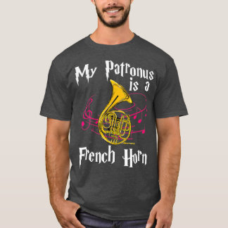 Min Patronus är en Fransk Horn Funny Musician Gift T Shirt