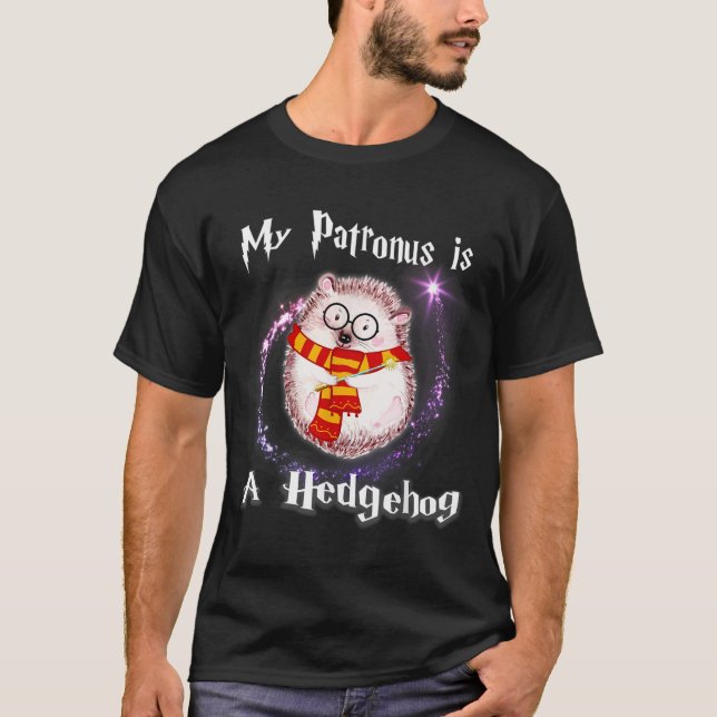 Min Patronus är en Hedgehog T Shirt (Framsida)