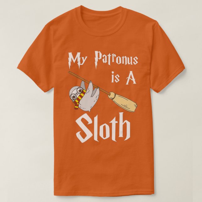Min Patronus är en långsam Sloth Älskare Gift Mana T Shirt (Design framsida)