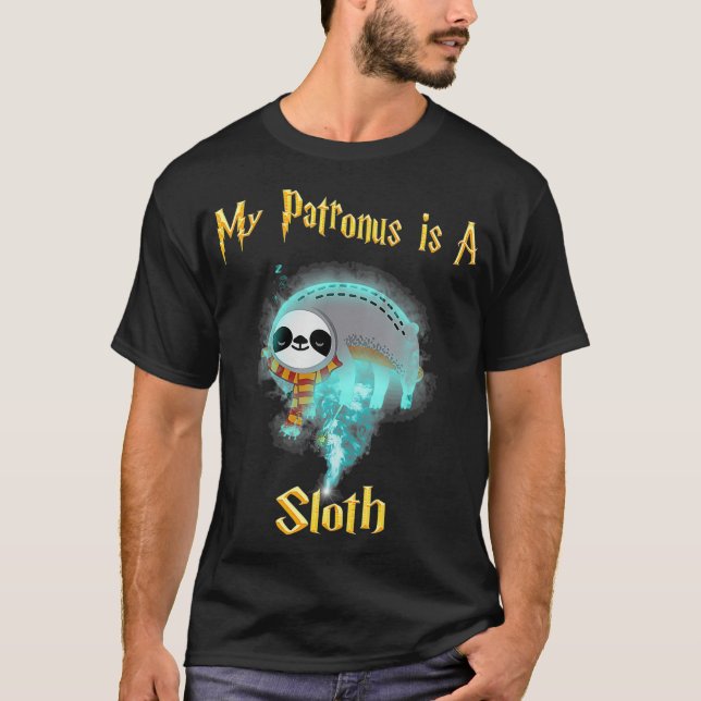 Min Patronus är en sloth Halloween-dräkt T Shirt (Framsida)