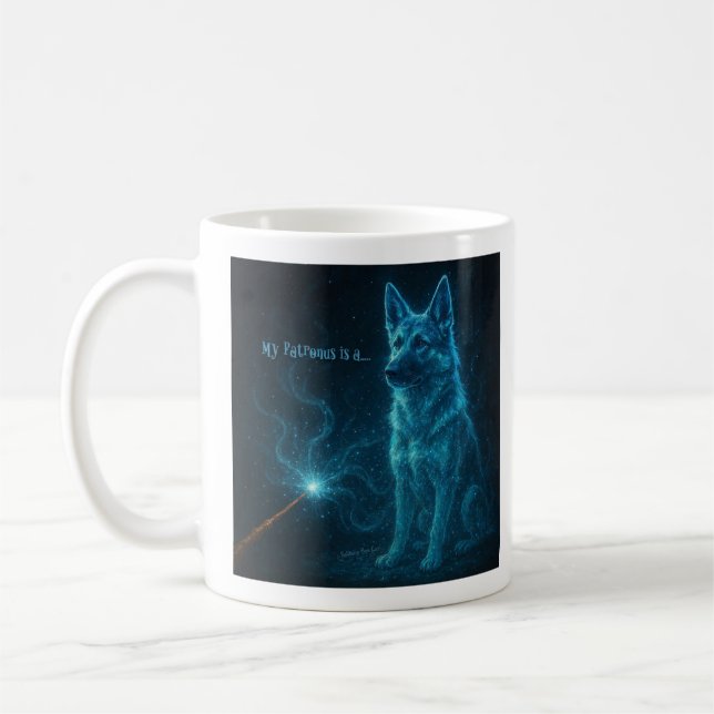 Min Patronus är en tysk schäferhund Kaffemugg (Vänster)