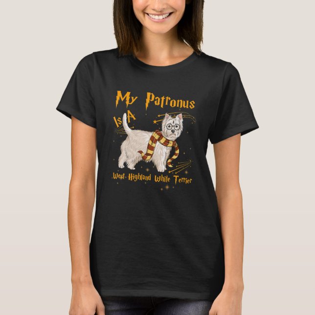 Min Patronus är en Väster Highland White Terrier H T Shirt (Framsida)