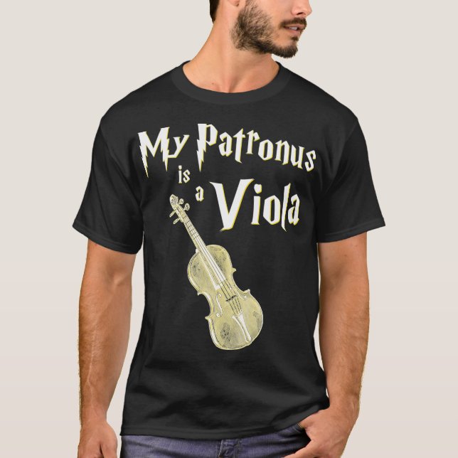 Min Patronus är en Viola-Roligt Unik Viola Player T Shirt (Framsida)