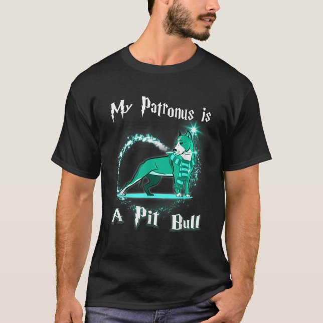 Min Patronus är Pit Bull Dog Älskare T-Shirt (Framsida)