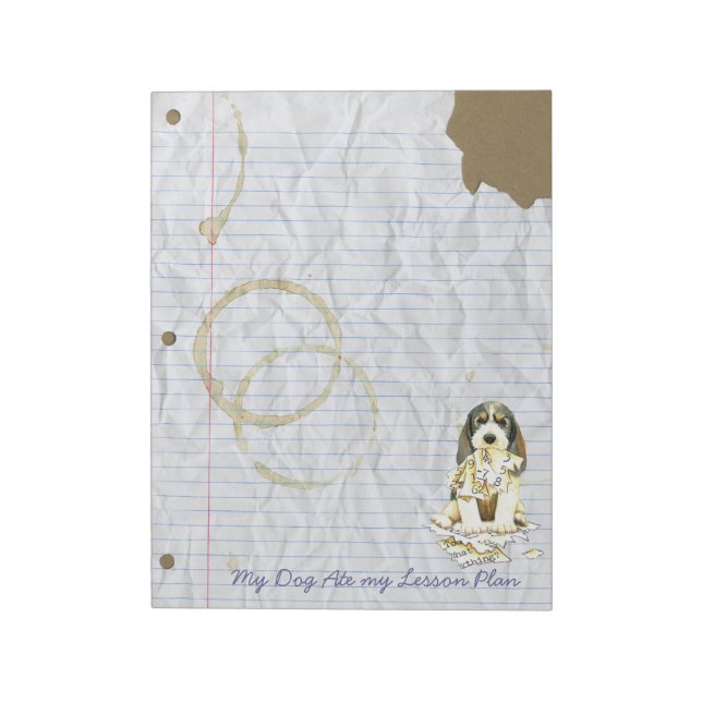 Min PBGV Ate Min lärlingsplan Anteckningsblock (Roterad)