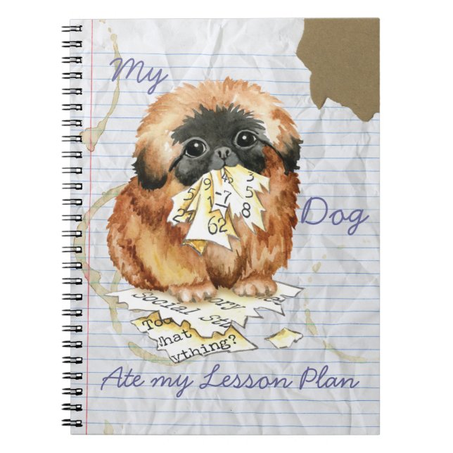 Min Pekingese Ate min Lesson-plan Anteckningsbok (Framsidan)