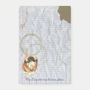 Min Pekingese Ate min Lesson-plan Post-it Block