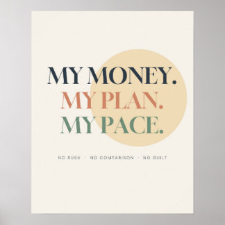 Min Peng Min Plan Min Tempo Lugna Typsnitt Poster