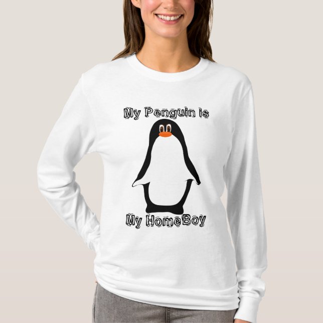 Min Penguin är min HomeBoy T Shirt (Framsida)