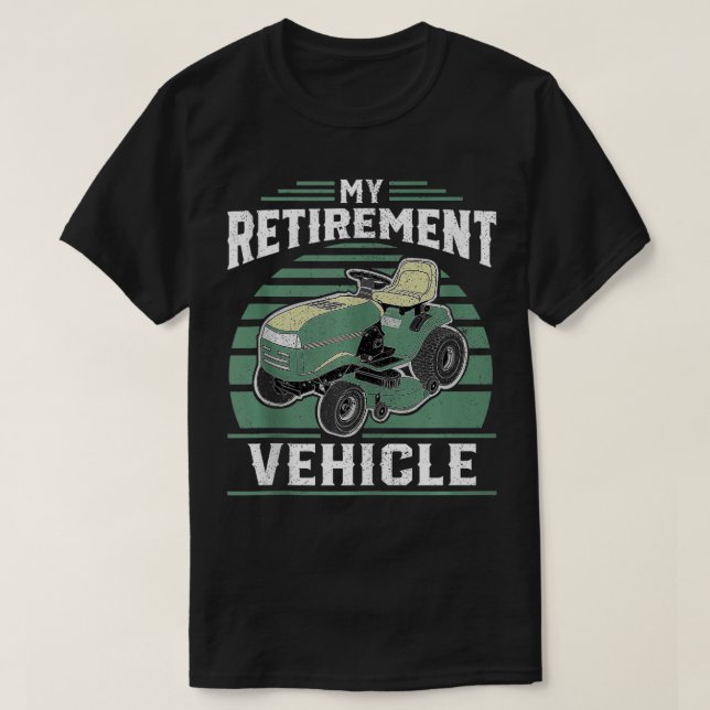 Min Pension Fordon Funny Riding Gräsmatta Mower Re T Shirt (Design framsida)