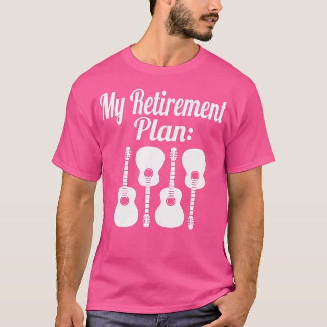 Min Pension-plan Acoustic Guitar Musician T Shirt (Framsida)