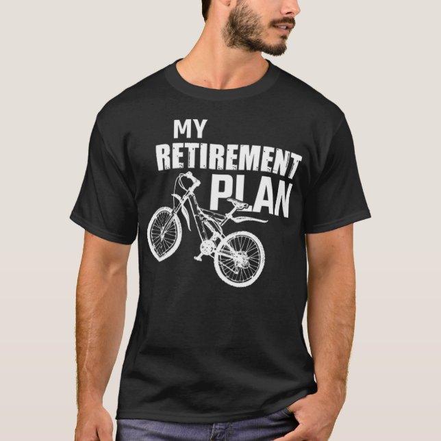 Min Pension-plan Bicycle Mountain cross country T Shirt (Framsida)