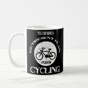 Min pension Plan cyklar den bekymrade cyklisten Kaffemugg