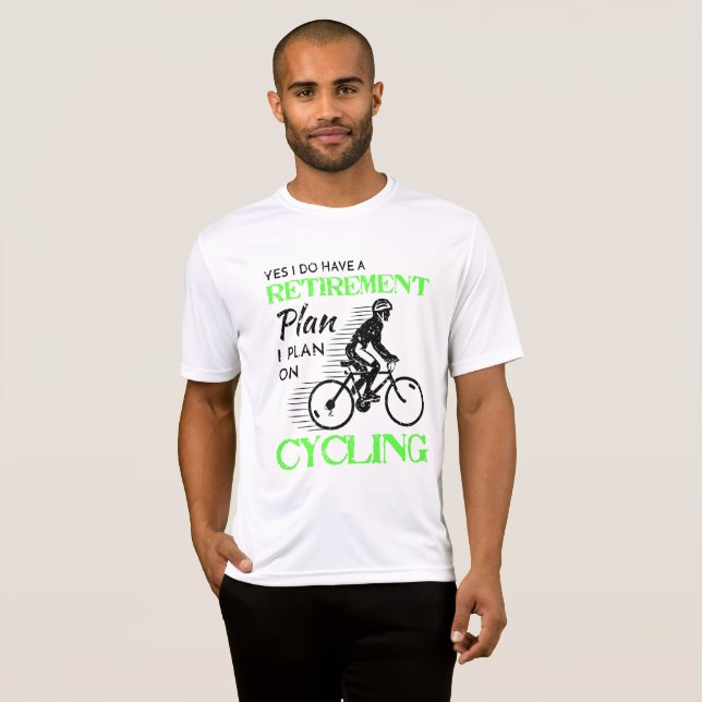 Min pension Plan cyklar för cyklist T-shirt (Hel framsida)