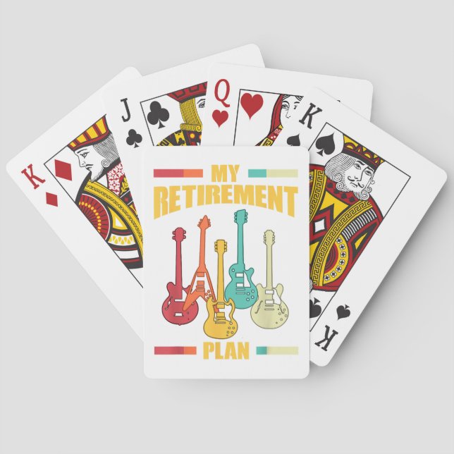 Min Pension-plan Electric Guitar Musical String Casinokort (Baksidan)