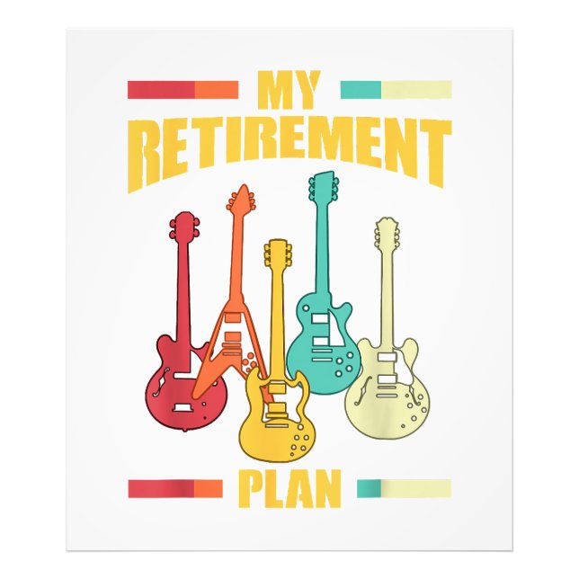 Min Pension-plan Electric Guitar Musical String Fototryck (Framsidan)