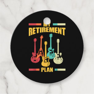 Min Pension-plan Electric Guitar Musical String Gåvor Etiketter