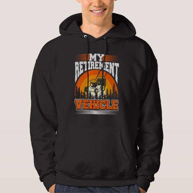Min Pension-plan Fordon Riding Gräsmatta Mower Pap Hoodie (Framsida)